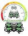 Dwi Dowellin Mini Drone Crash Proof RC Small Quadcopter One Key Take Off Landing Flips Rolls Nano Drones Toy for Kids Beginners Children Boys and Girls, Green