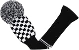 Scott Edward Knit Woods Golf Club Covers Driver 1# Long Neck Black White view 3