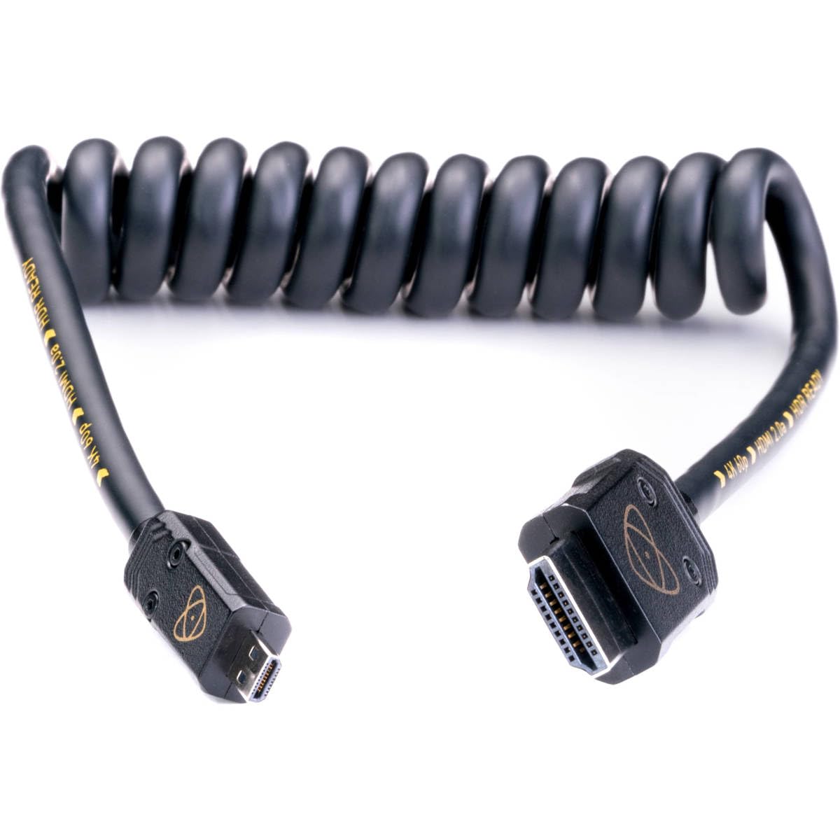 Atomos ATOM4K60C1 HDMI Cable Micro 30 cm, Cast Connector (60 cm Extended) Black