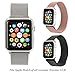 Tranesca Fully Adjustable Watch Band with Magnetic Clasp Made of Top Grade Stainless Steel for 42mm Apple Watch Series 3 2 1(2 Pack, Silver+Black)