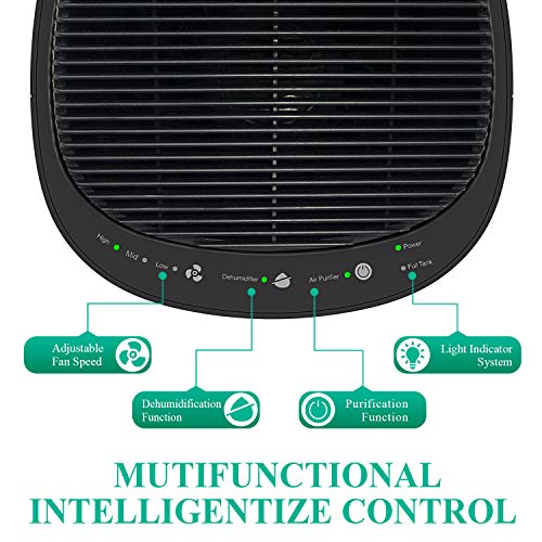 Afloia Dehumidifier for Home,Electric Dehumidifier Capacity Deshumidificador, Quiet Room Dehumidifier Portable Dehumidifier for Bathroom Dorm Room Baby Room RV Crawl Space