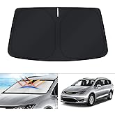 KUST Windshield Sun Shade for Chrysler Pacifica Minivan Accessories 2017-2025 2026 Window Sunshade Sun Visor Protector Foldable Blocks UV Rays Keep Car Cooler