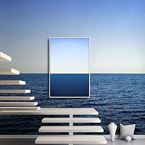 Wall Mural Blue Coastline Removable Self-Adhesive Large Wallpaper - 66x96 inches