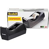 Scotch Desktop Tape Dispenser, Black, 2.7 in. x 2.7 in. x 6.4 in., 1 Tape Dispenser, Polystyrene (PS)