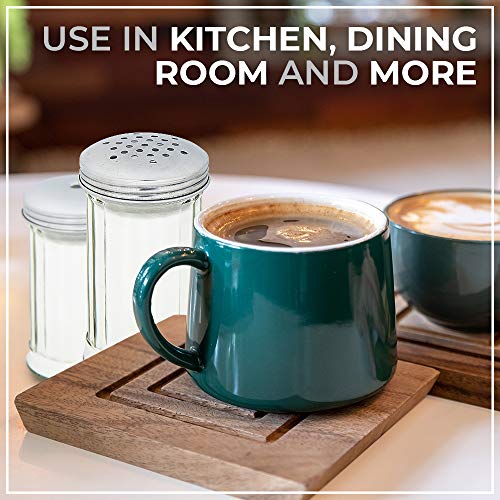 Klee Utensils Sugar Dispenser - Retro Style Glass Jar with Stainless Steel Side Cap Dishwasher Safe for Home & Restaurant Use ... (2) - Thumbnail 4