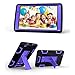 LG G Pad III 8.0 Case, Topratesell Premium Hybrid Drop Proof Armor Defender Full-body Protection Heavy Duty Kickstand Case for LG G Pad X 8.0 V521 / G Pad 3 8.0 V525 2016 Version Black Purple