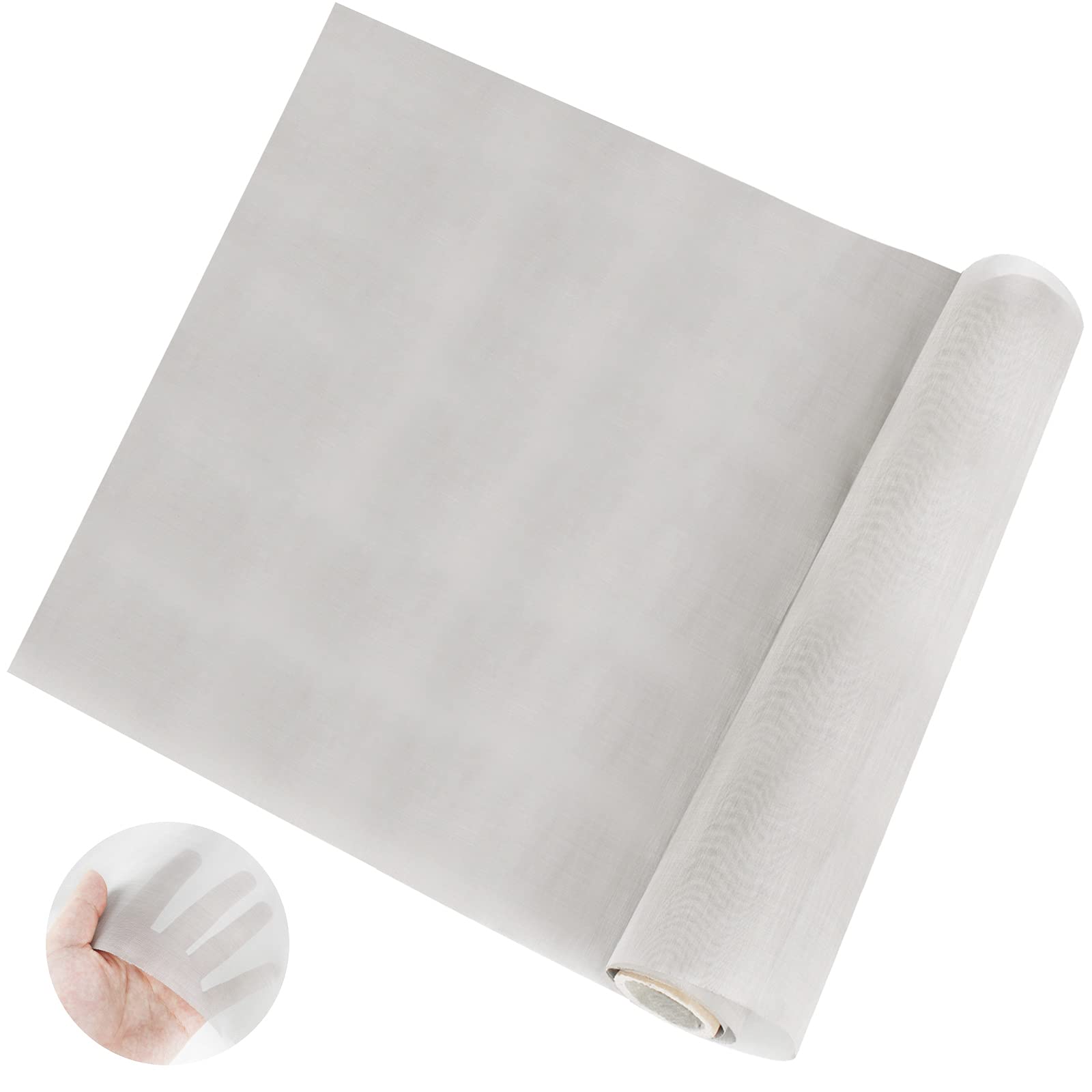 304 Stainless Steel Woven Wire 30 * 100cm 120 Mesh Metal Mesh Screen, Rodent Control Insect Mesh, Pest Proofing Mesh for DIY Filter Mesh Home Kitchen (Silver)