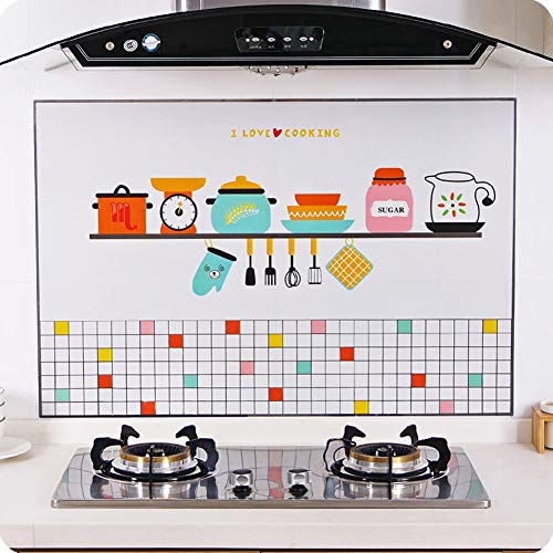 PinShang Waterproof Oil Proof Self Adhesive Wall Sticker Temperature Resistant Wallpaper for Kitchen D-Small Potted Plants - Thumbnail 4