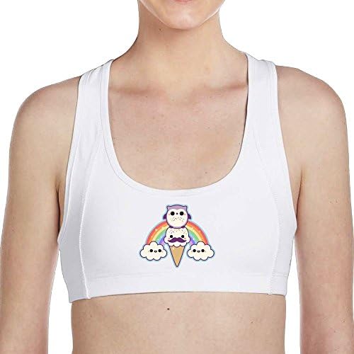 Mkajkkok Cute Owl with Ice Cream Women's Summer Sleeveless Sports Vest Jacket Vest Vest Vest.