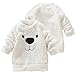 Timall Baby Girl Boy Cute Bear Furry White Comfortable Soft Thick Wool Sweater 0-3Years