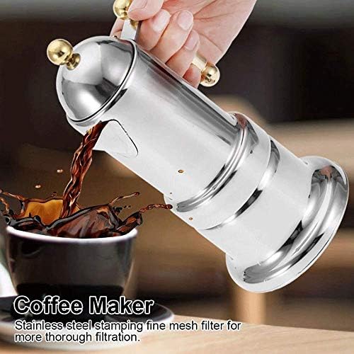 AOLI Stainless Steel Moka Pot Espresso Coffee Maker with Safety Valve 4 Cups Coffee Urn