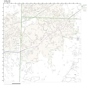 Amazon.com: ZIP Code Wall Map of Trinity, NC ZIP Code Map Laminated
