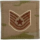 US Air Force OCP Airman First Class (E-6) Rank Patch 2x2 | Hook Fastener, Center Chest Placement, OCP Uniform Compatible