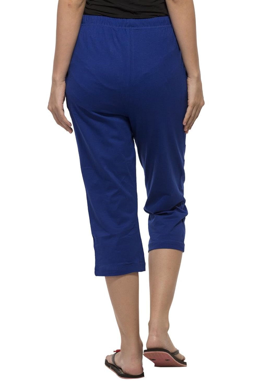 clifton womens solid capri - pepsi blue