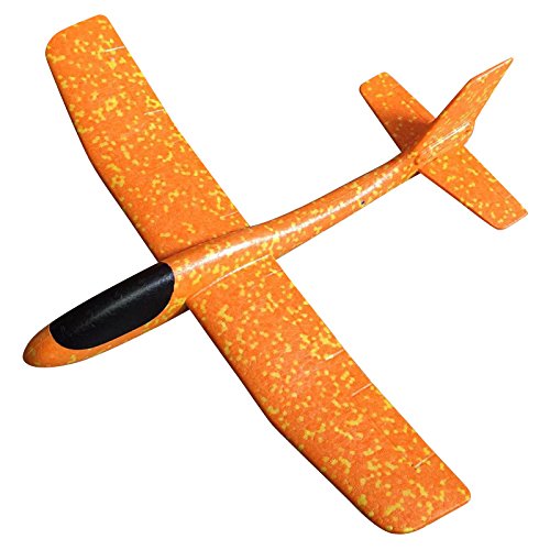 Easyflower Peg Hammer Hand Throws Aircraft Color Bubble Swing Aircraft Children's Model Swing Toy (Yellow)