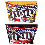 M&M's Chocolate Peanut And Milk Chocolate Candies! 10.70 Ounce Pack Of 2 in Resealable Bag! Chocolate Candy Color Red, White & Blue Mix! July 4th Independence Day Inspired Candy Limited Release!