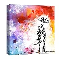 Canvas Wall Art Romantic Couple Canvas Prints Home Artwork Decoration for Living Room,Bedroom - 12x12 inches