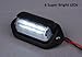 LED Convenience Courtesy Or License Plate Light - 6 Internal Warm White LED - Waterproof, Compact 12VDC For Truck, Auto, RV Lighting