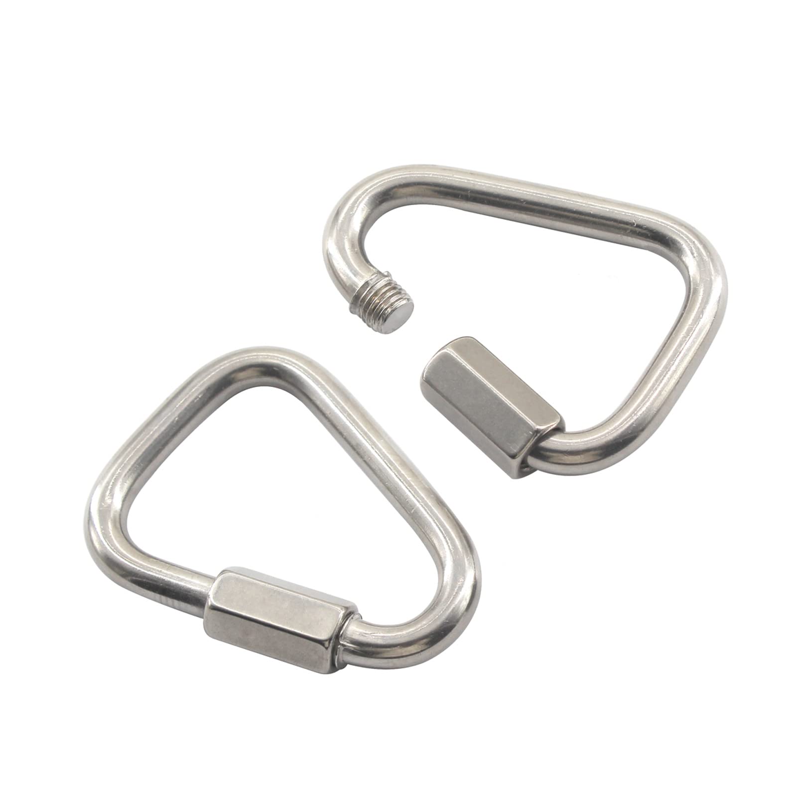 (2 Pieces) M10 Triangle Quick Link 304 Stainless Steel Locking Delta Chain Link