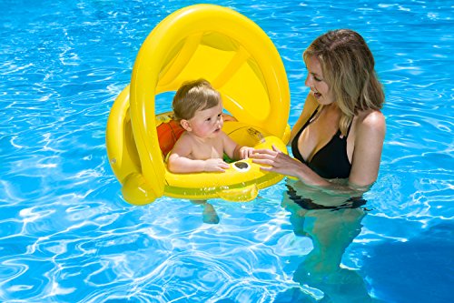 Poolmaster 81542 Learn-to-Swim Baby Bear Float Rider with Canopy