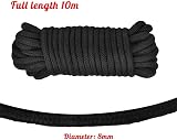 Lefute 2x 10M 8MM Black Cotton Rope Cord Multi-Purpose Craft Twine Thick Natural view 2