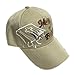 Aesthetinc 3D Embroidery Christian Bible Verse Man of Faith Jesus Christ Church Religious Cap Hat Visor (Man of Faith Khaki)