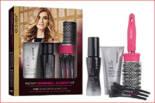 JOICO Bombshell Blowout Kit (Blow Dry Perfecting Creme, Hair Shake Texturizer, Joico Round Thermal Brush, Hair Clips + FREE Blow Out Tips)
