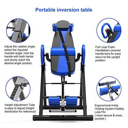YOLEO Gravity Heavy Duty Inversion Table with Adjustable Headrest