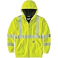 Carhartt Men's High Visibility Loose Fit Midweight Thermal Lined Full Zip Class 3 Sweatshirt