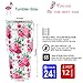 Yoelike Stainless Steel Vacuum Insulated 1-Pack Tumbler Rose 30 oz Cup - Rose(02） ...