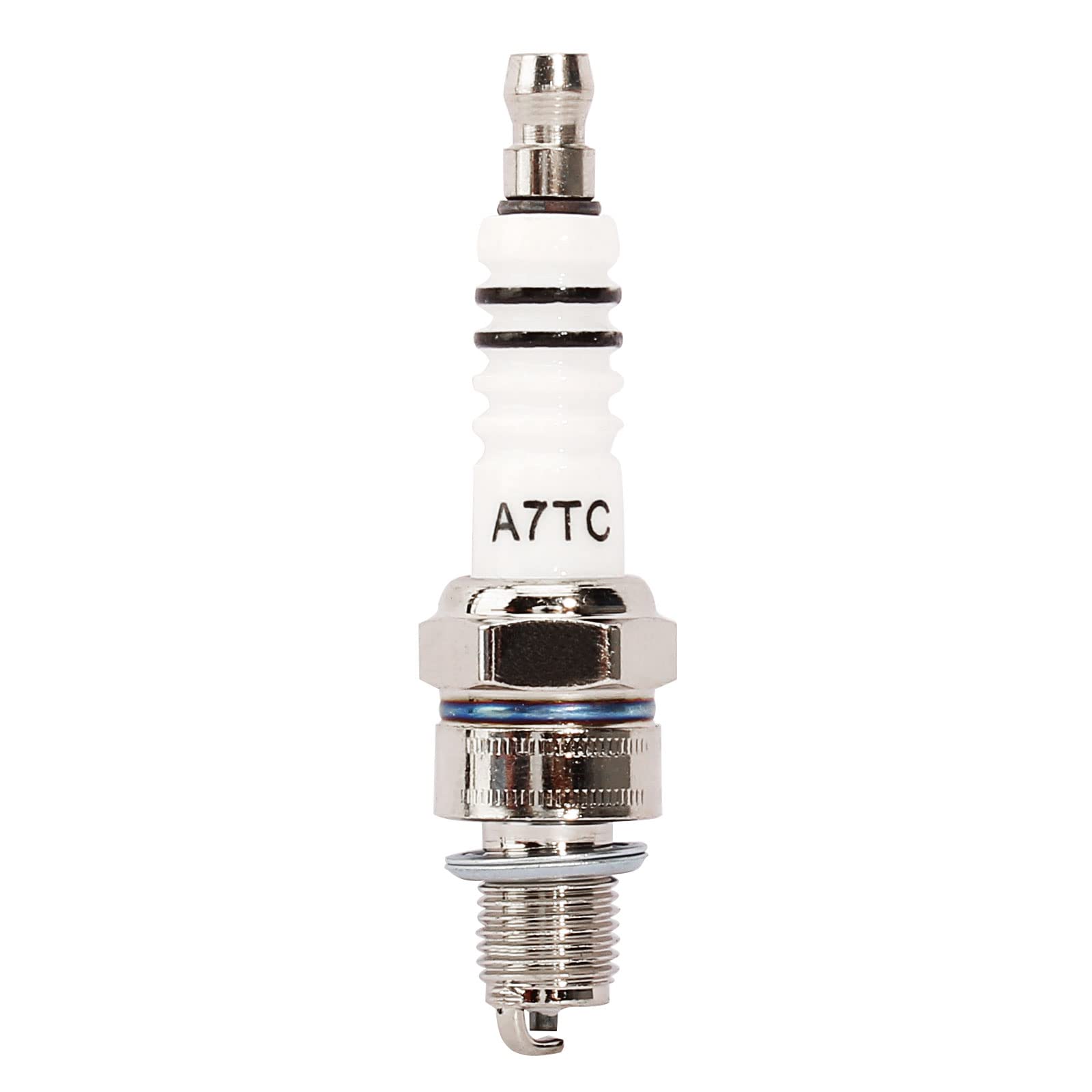 QAZAKY Spark Plug A7TC Compatible with GY6 50cc - 70cc 90cc 110cc 125cc 150cc ATV Scooter Pit Dirt Pocket Racing Mini Super Bike Moped Go Kart Quad Buggy TaoTao Buyang Sunl Baja Chinese AC S102F 2795