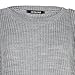 M1stwish Womens Oversized Ladies Chunky Jumper Sweater Top Gray Size 8/10