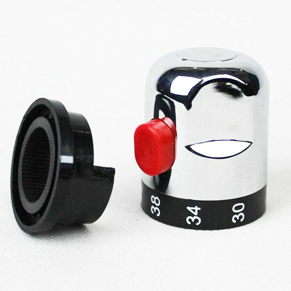 Bath Shower Thermostatic Handle, 1pcs Water Thermostatic Control Handles 30°C-42°C Thermostatic Handle Knob for 24 Tooth / 9.5mm