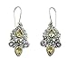 NOVICA Artisan Handmade Citrine Amethyst Dangle Earrings Balinese Silver Sterling Purple Yellow Indonesia Floral Birthstone Traditional [2.2 in L x 0.9 in W x 0.1 in D] ' Secret Garden'