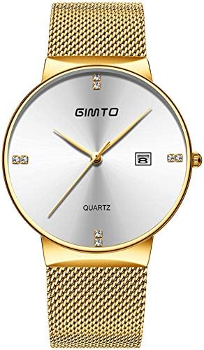 Women's Quartz Watch Slim Metal Calendar Waterproof Watch