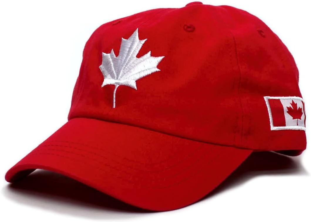 Canada Dad Hat Canadian Maple Leaf Cap Flag Embroidered Unisex Adult