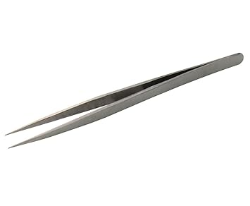 Hawk Nail Art Tweezer, Straight Point (6 x 1 x 1 Inch, Grey)
