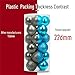 Yoland 24ct Barrel Plating Christmas Ball Ornaments Tree Decorations(40mm/1.57'' in) (Turquoise)