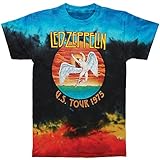 Led Zeppelin Men's Icarus 1975 Tie Dye T-shirt XXXX-Large Black