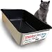 iPrimio Cat Litter Box Non-Stick Plated Stainless Steel XL Litter Pan - Odor and Rust Free - Easy to Clean & Designed by Cat Owners - No Residue Build up primary
