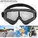 Aphse Snowboard Ski Goggles Eyewear Sunglasses Adjustable UV Protective Outdoor Glasses Portable Motorcycle Goggles Black Gray Dust-proof Protective Combat Goggles Play Games Protective glasses