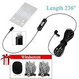 Lapel Lightning Mic for iOS Devics Vlog Video, 236 ft/6m BOYA Lavalier Microphone Clip-on with iOS Interface for iPhone 11 10 X 8 7 Plus SE 6 iPad Mini iPod Touch for YouTube Vblog Podcast Micro Film