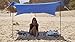 HappySummer Beach Tent with sandbag anchors—the portable, lightweight, 100% lycra SunShelter with UV protection. The perfect SunShade canopy for the entire family