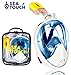 Snorkel Mask Full Face Premium Quality with Bag 180° Panoramic View Anti Fog Anti Leak Best for Adult Youth Diving Mask Go Pro Mount Full-face Easybreath Snorkel Set Snorkeling Gear