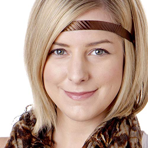 Hipsy Cute Fashion Adjustable No Slip Hairband Headbands for Women Girls & Teens (5pk Essential Tan/Black/Brown/Gold/Black)