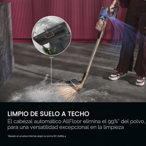Aspirador Sem Fios 7000 AP72UB21AM, 2 em 1 Vassoura e Mão, até 50 minutos de autonomia, Escova LED AllFloor Car Brush, Filtragem HEPA de 6 etapas, depósito de 0,3 L