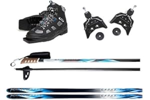 Whitewoods 75mm 3Pin Cross Country Ski Package; Boots, Bindings, Poles, Skis 207 cm (for Skiers 180 lbs. & Up)