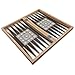 Star The 19'' Silver Backgammon Turkish Premium Board Game Set