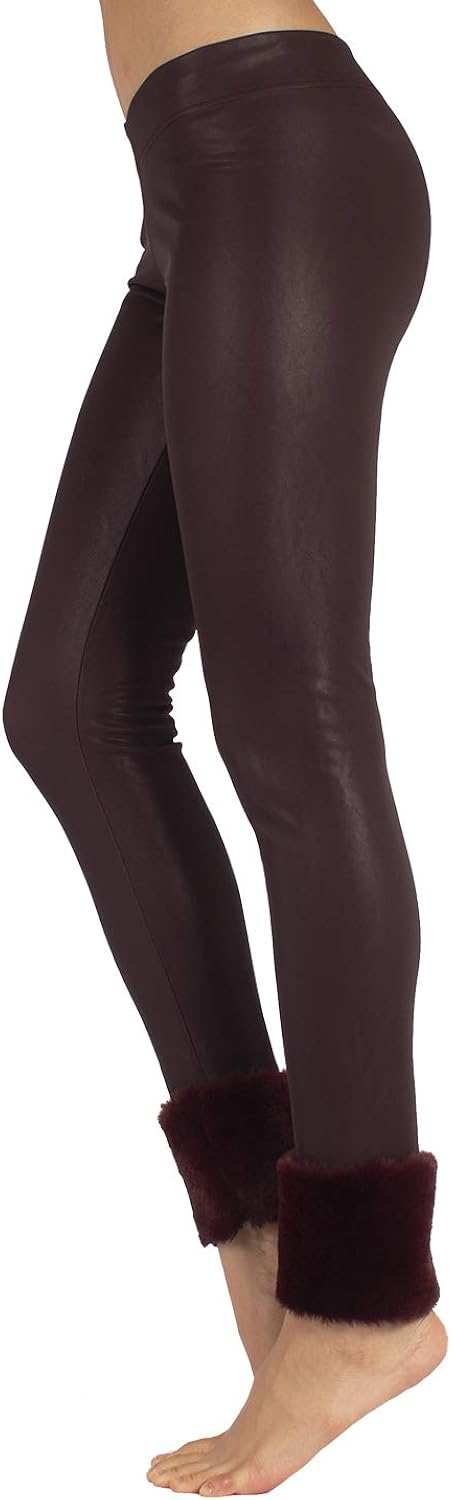 leggings in pelle da donna