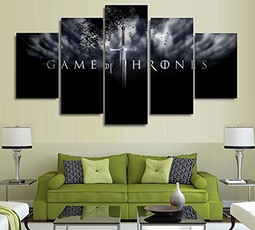 CallmeBg Game Of Thrones TV Room Decoration Wall Art Canvas Print Poster Unframed 5 Pieces